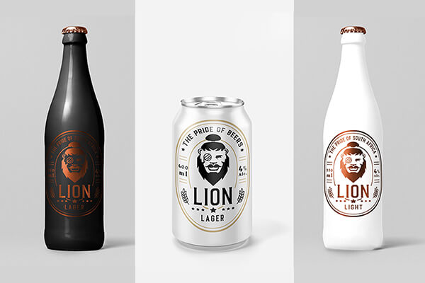 Gravity Sucks Design - Lion Lager Brand Identity Design